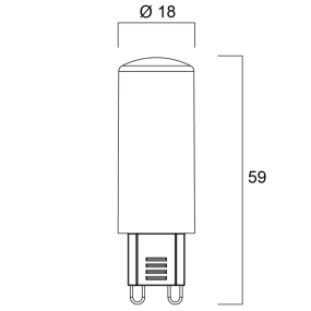 Sylvania Toledo - Ø 2 x 5,8 cm - G9 - 3,2W dimbaar LED incl. - 2700K