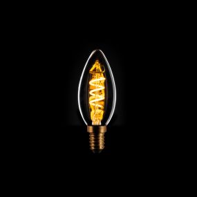 ETH Candle Spiral LED Filament - E14 - 3 stappen dimbaar - 5W - 2200K - transparant