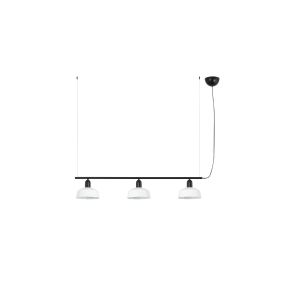Faro Tatawin S - hanglamp - 100 x 18,4 x 210 cm - satijnzwart en glanswit
