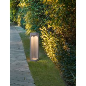 Nova Luce Grante - tuinpaal - 12 x 12 x 53 cm - 5W LED incl. - IP65 - grijs