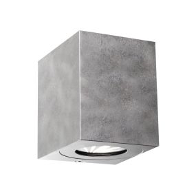 Nordlux Canto Kubi 2 - buiten wandverlichting - 8,7 x 10,4 x 10 cm - 2 x 5W LED incl. - IP44 - gegalvaniseerd metaal