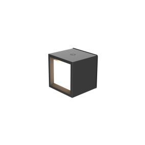 New Garden Box 8 - oplaadbare wand/plafondlamp - 7,5 x 7,5 x 7,5 cm - zwart