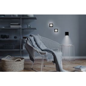 New Garden Box 8 - oplaadbare wand/plafondlamp - 7,5 x 7,5 x 7,5 cm - zwart