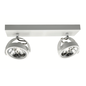 Artdelight Wajer - opbouwspot 2L - 40 x 12 x 14 - 2 x 3,5W dimbaar LED incl. - wit