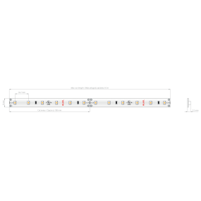 KLUS LED strip - 0,8cm breed, 500cm lengte - 24Vdc - dimbaar - 4,8W LED per meter - 60 LEDs per meter - IP20 - 4000K