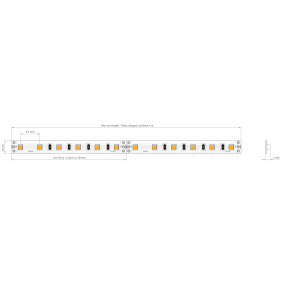 KLUS LED strip - 0,8cm breed, 500cm lengte - 24Vdc - dimbaar - 19,2W LED per meter - 120 LEDs per meter - IP20 - 2700-6500K