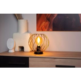 Lucide Danza - tafellamp -  Ø 25 x 22,5cm - goud