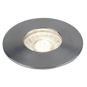 Searchlight Flush  - set van 3 - Ø 100 mm, Ø 68 mm inbouwmaat - 3 x 4W LED incl. - satijn zilver