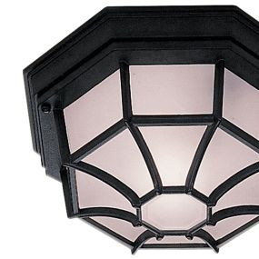 Searchlight Outdoor - buiten plafondverlichting - 27 x 27 x 13 cm - IP54 - zwart