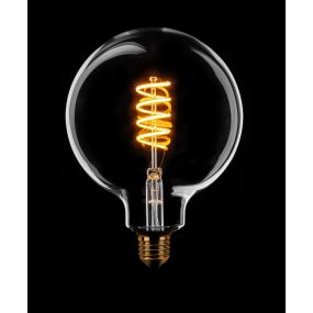 ETH Globe Spiral LED Filament - Ø 12,5 cm - E27 - 3 stappen dimbaar - 7W - 2200K  - goud