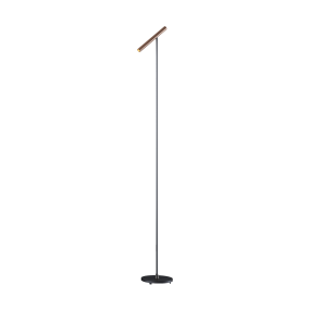 Artdelight Kansas - vloerlamp - 20 x 25 x 140 cm - 6W dimbare LED incl. - zwart en brons