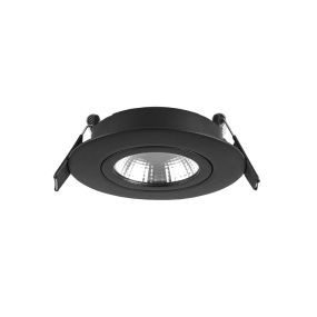 Integral LED Lux Ultra Slim - inbouwspot - Ø 83 mm, Ø 65 mm inbouwmaat - 6,5W dimbare LED incl. - zwart