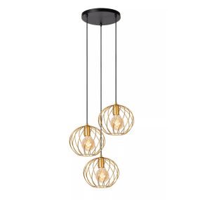Lucide Danza -  hanglamp - Ø 50 cm x 165 cm - goud