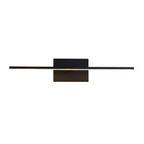 Searchlight Amalfi - wandverlichting - 61 x 8 cm - 10W LED incl - IP44 - mat zwart