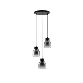 Nova Luce Blacu - hanglamp - Ø 32 x 120 cm - rokerig verloop en zwart