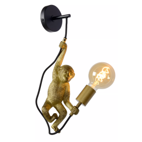 Lucide Extravaganza Chimp - wandlamp - 17,6 x 14 x 48,5 cm - goud