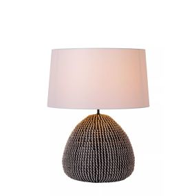 Lucide Maduka - tafellamp - Ø 45 x 61 cm - zwart en wit