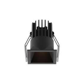 Nova Luce Bree - inbouwspot - 56 x 56 mm, 50 x 50 mm inbouwmaat - 7W LED incl. - IP32 - zwart