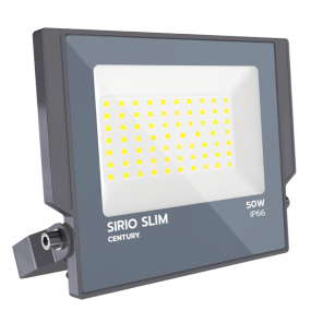 Century Italia Sirio Slim - verstraler - 20 x 17,8 x 2,9 cm - 50W LED incl. - IP66 - grijs