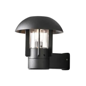 Konstsmide Heimdal - buiten wandlamp - 29 x 30 x 27 cm - IP44 -  zwart en transparant