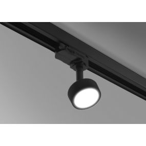 Century Italia Regia Mini - 3-fase rail spot - Ø 5,8 x 12,3 cm - 7W LED incl. - 3000K - zwart