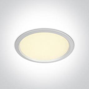 ONE Light UGR19 CCT V Range - inbouw plafondverlichting - Ø 240 mm, Ø 210 mm inbouwmaat - 30W LED incl. - IP44 - wit