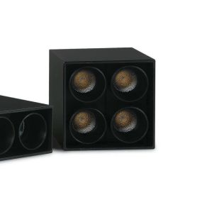 ONE Light Dark Light Ceiling Tubes - plafondverlichting - 6,4 x 6,4 x 8,4 cm - 10W LED incl. - zwart