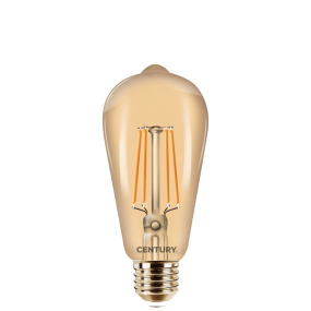 Century Italia LED filament lamp Incanto Epoca - Ø 6,4 x 14 cm - E27 - 11W dimbaar - 2200K - amber