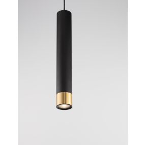 Nova Luce Picto - hanglamp - Ø 6 x 240 cm - zwart en goud