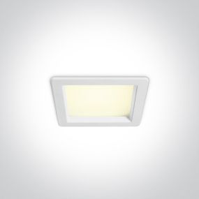 ONE Light UGR19 Office Range - inbouwspot - 95 x 95 mm, 85 x 85 mm inbouwmaat - 10W LED incl. - IP44 - wit