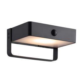 Nordlux Saulio Solar - buiten wandverlichting - 15,6 x 7,3 x 11,3 cm - 4,45W LED incl. - IP44 - zwart