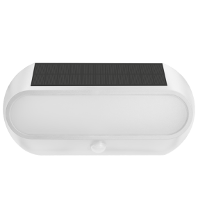 Century Italia Aura - buiten wandlamp op zonne-energie met sensor - 25 x 6,6 x 12 cm - 5W LED incl. - IP54 - wit