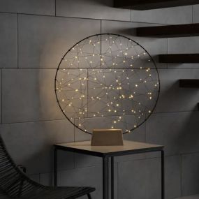 Konstsmide kerstverlichting - dromenvanger met 4 standen dimmer - 60 x 5 x 64 cm - mat zwart