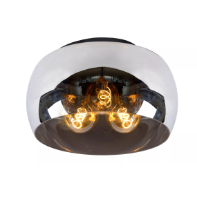 Lucide Olivia - plafondverlichting - Ø 40 x 27 - fumé
