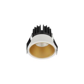 Nova Luce Luela - inbouwspot - Ø 85 mm - inbouwmaat 75 mm - 13W LED incl. - wit en goud - 2700K