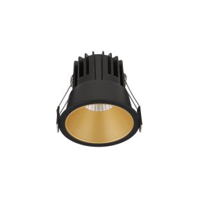 Nova Luce Luela - inbouwspot - Ø 85 mm - inbouwmaat 75 mm - 13W LED incl. - zwart en goud - 2700K