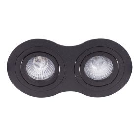 Maxlight Signal II - inbouwspot - 170 x 90 mm, Ø 2 x 75 mm inbouwmaat - zwart