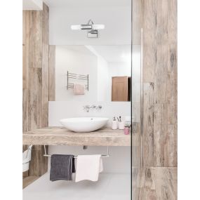 Nova Luce Dritto - spiegellamp - 24 x 13 x 11 cm - IP44 - chroom