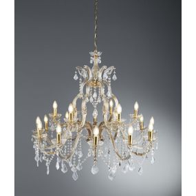 Searchlight Marie Therese - luster - Ø 98 x 150 cm - goud