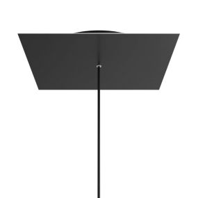 Creative Cables - Rose-One Vierkant plafondrozet voor 1 lichtpunt - 40 x 40 x 3,5 cm - zwart