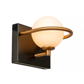 Lucide Isobel - wandverlichting - 15 x 15,4 x 14,5 cm - IP44 - zwart