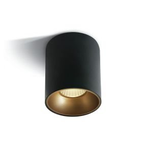ONE Light Retro Dark Light Cylinders - opbouwspot 1L - Ø 9,4 x 11,5 cm - 20W LED incl. - zwart