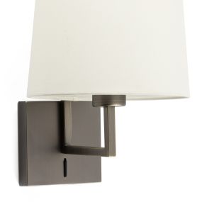Faro Frame - wandverlichting met schakelaar - 21,5 x 28 x 17,6 cm - beige en oud goud