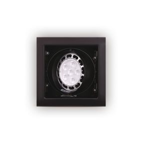 Maxlight Matrix - inbouwspot 1L - 185 x 185 mm, 150 x 150 mm inbouwmaat - zwart