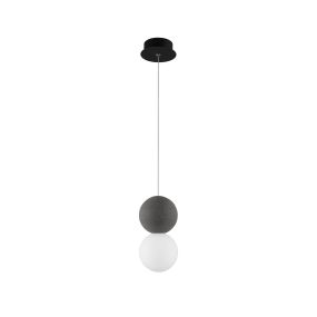 Nova Luce Zero - hanglamp - Ø 10 x 120 cm - grijs