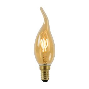LED filament kaarslamp - Ø 3,5 x 11,5 cm - E14 - 3W dimbaar - 2200K - amber
