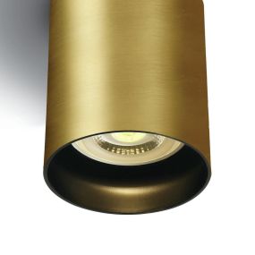 ONE Light GU10 Dark Light - opbouwspot 1L - Ø 6,8 x 9,5 cm - geborsteld messing