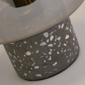 Searchlight Vessel - tafellamp - Ø 20 x 28 cm - gerookt glas en zwart