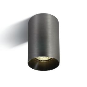 ONE Light Chill Out Cylinder GU10 - opbouwspot 1L - Ø 7,5 x 13,5 cm - metaal grijs