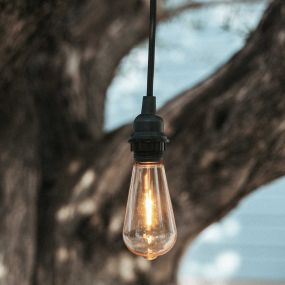 New Garden Arteixo - hanglamp met stekker - Ø 4,5 x 500 cm - IP54 - zwart